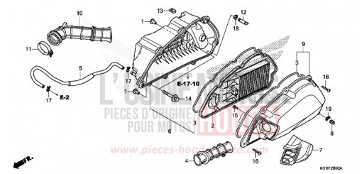 FILTRE A AIR SH125ADE de 2014